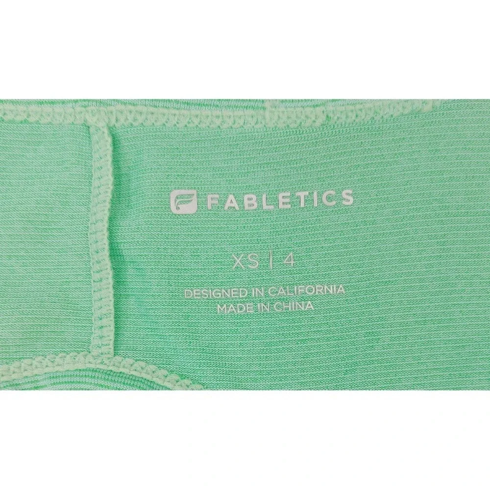 Fabletics Women Green Size XS/XXS AthleticTankTop Sport Stretch Moisture Wick